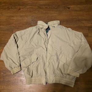 Vintage Towne By London Fog Beige Bomber Jacket